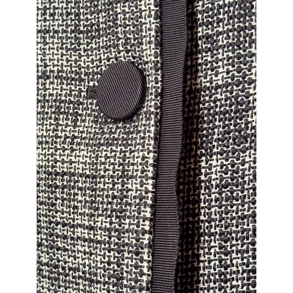 Talbots Women's Tweed Blazer Jacket Navy Blue Gray Plaid Petite Size 16 - Picture 5 of 10